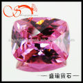 checkerboard and sharp bottom pink lab created cubic zirconia gems(CZES0011-03#)